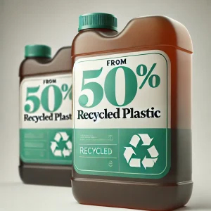 Correct way to indicate percentage recycled